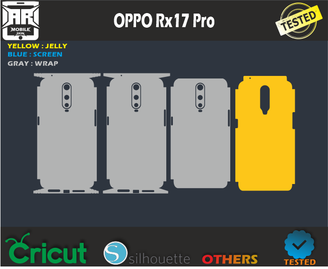 OPPO RX 17 PRO Skin Template Vector
