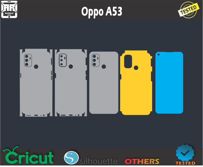 OPPO A53 Skin Template svg