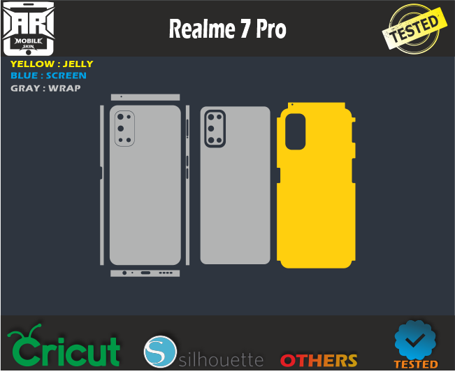 Realme 7 Pro Skin Template Vector