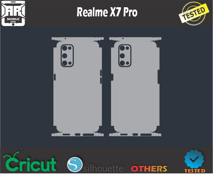 Realme X7 Pro Skin Template Vector