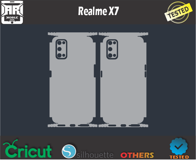 Realme X7 Skin Template Vector