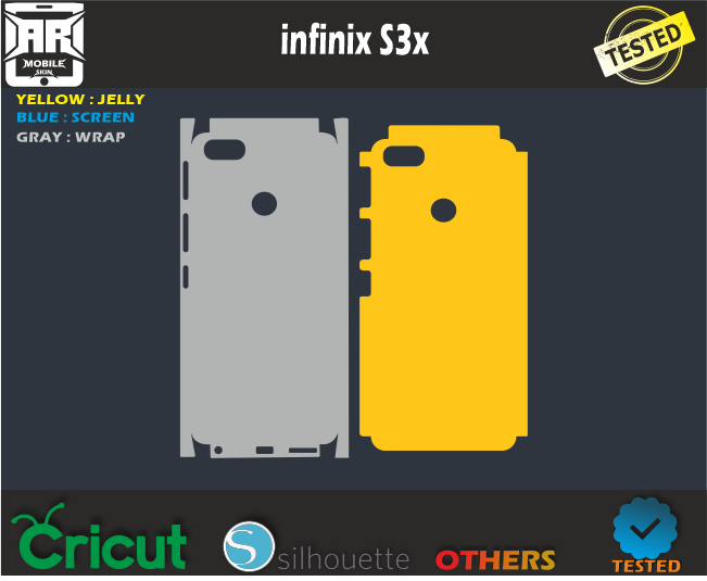 Infinix S3x Skin Template Vector