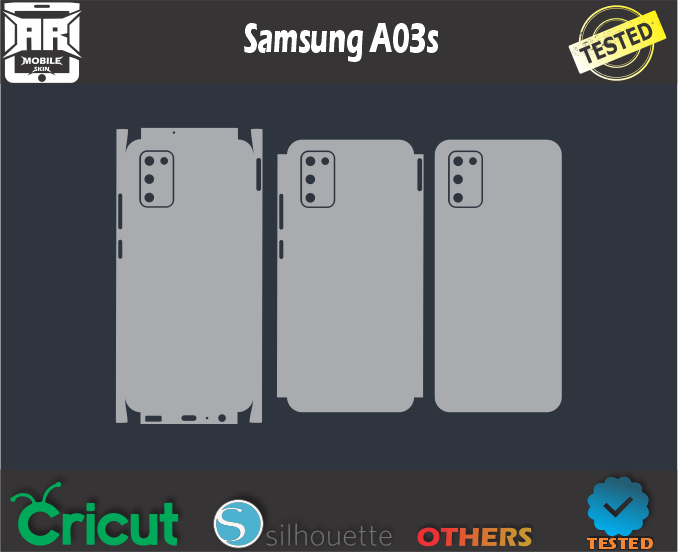 Samsung A03s Skin Template Vector