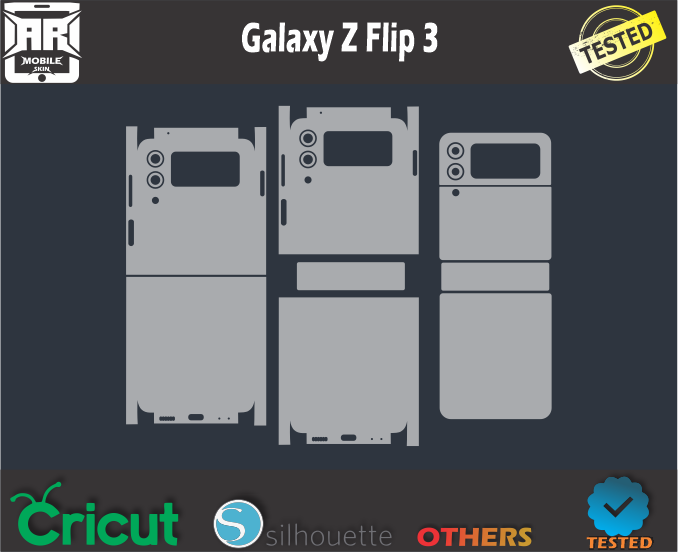 Samsung Galaxy Z Flip 3 Skin Template Vector - ARMOBILESKIN