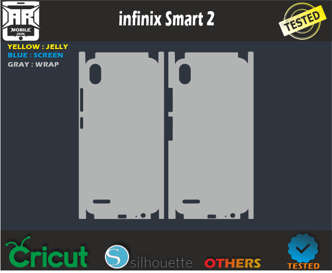 Infinix Smart 2 Skin Template Vector