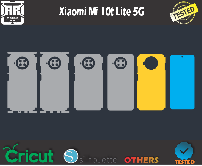Xiaomi Mi 10t Lite 5G Skin Template Vector