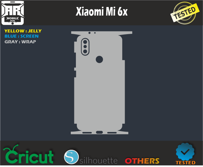 Xiaomi Mi 6x Skin Template Vector