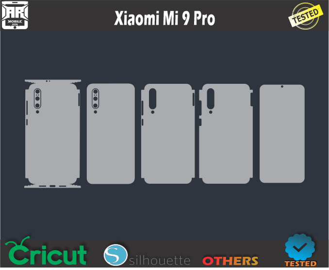 Xiaomi Mi 9 Pro Skin Template Vector