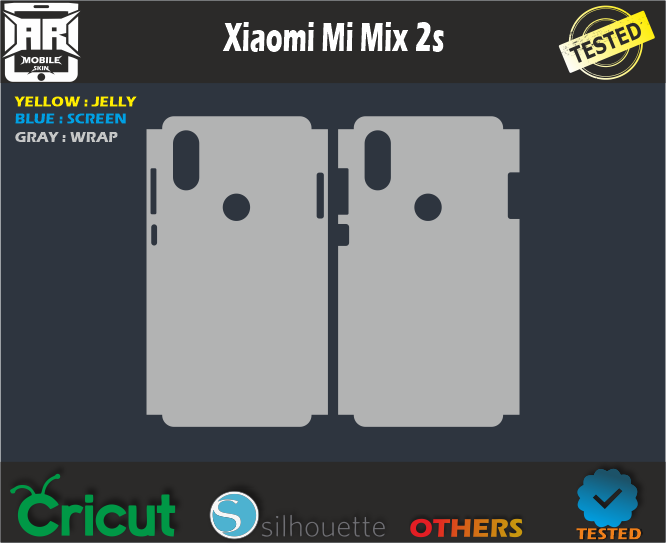 Xiaomi Mi Mix 2s Skin Template Vector