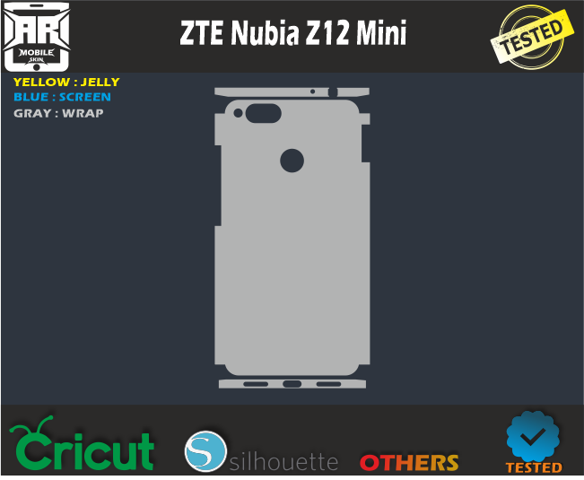ZTE Nubia 12 Mini Skin Template Vector