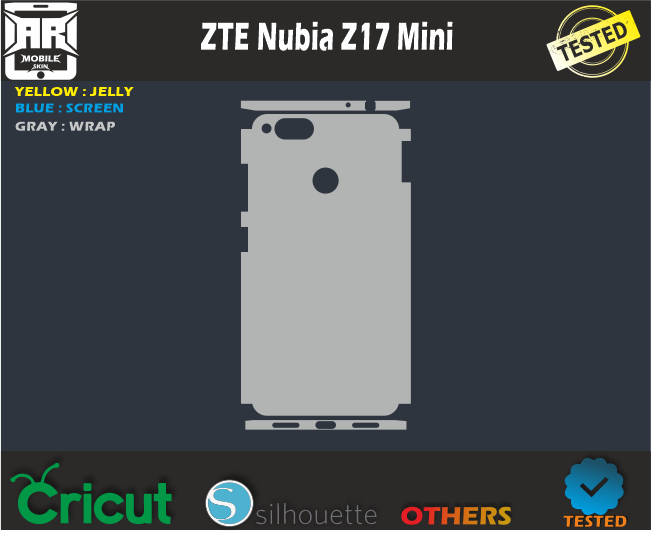 ZTE Nubia Z17 Mini Mobile Sketch Template Vector