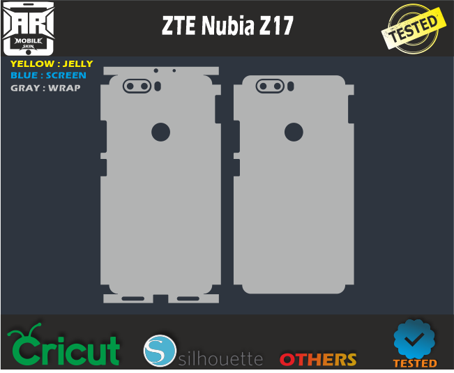 ZTE Nubia Z17 Skin Template Vector