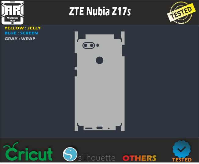 ZTE Nubia Z17s Skin Template Vector