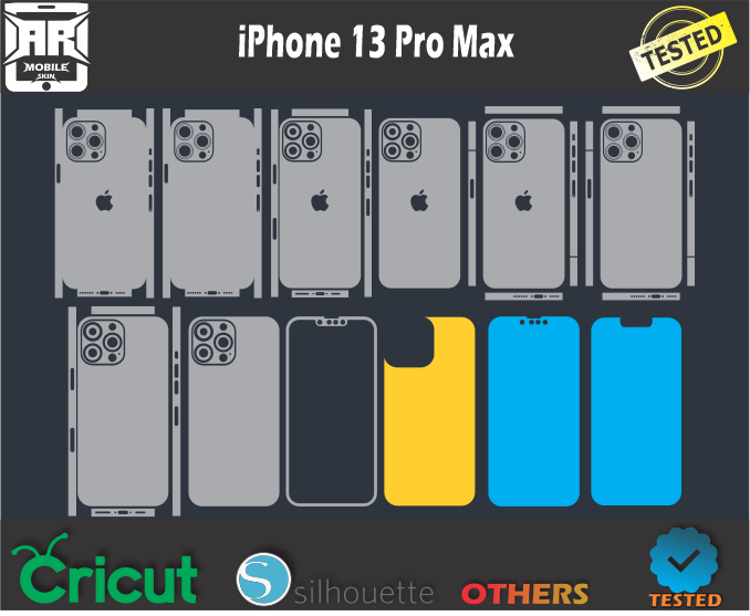 Apple iPhone 13 Pro Max Skin Template Vector ARMOBILESKIN