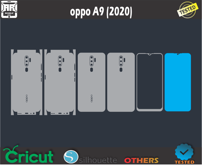 OPPO A9 Skin Template Vector