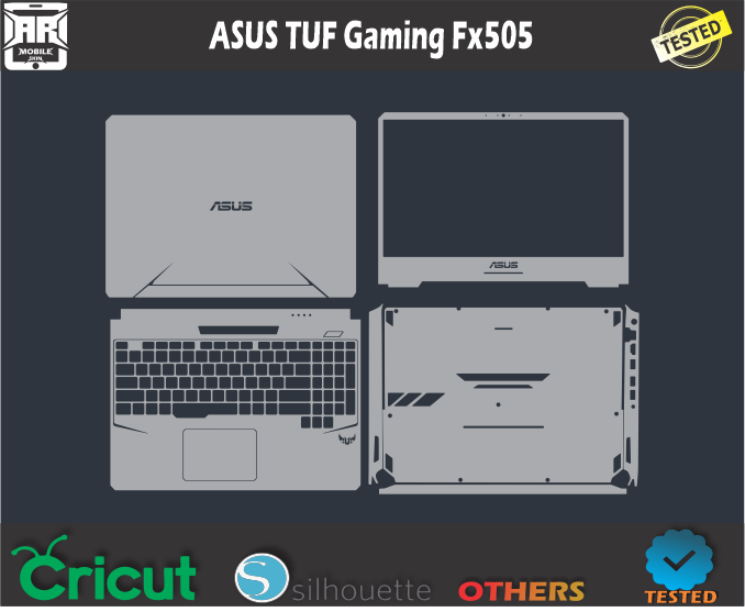 ASUS TUF Gaming FX505 Laptop Skin Template