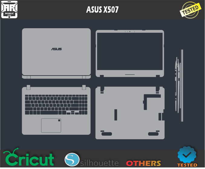 ASUS X507 Skin Template Vector