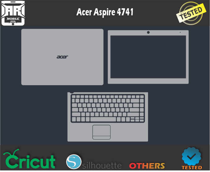 Acer Aspire 4741 Skin Template Vector