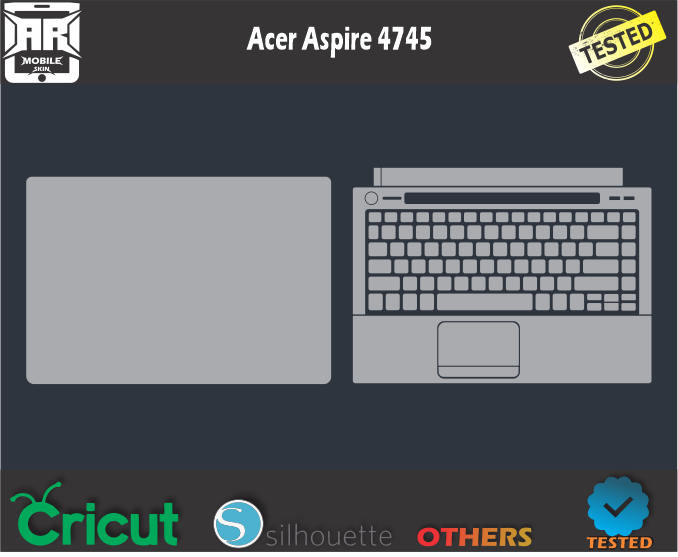Acer Aspire 4745 Skin Template Vector