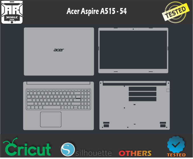 Acer Aspire A515 – 54 Skin Template Vector