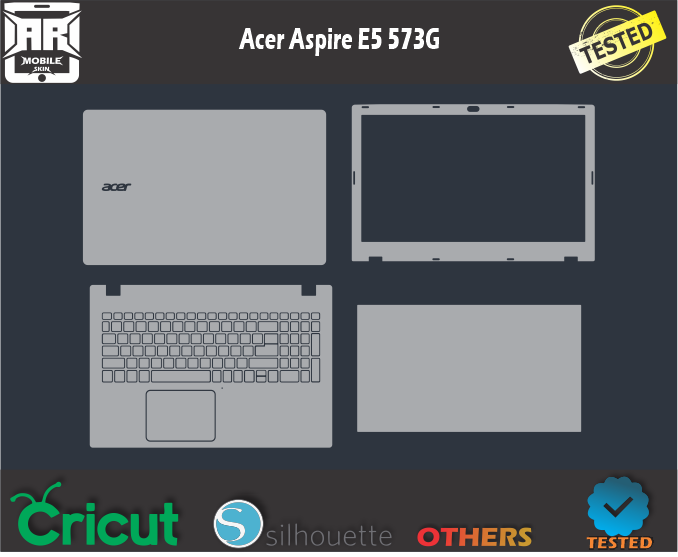 Acer Aspire E5 573G Skin Template Vector