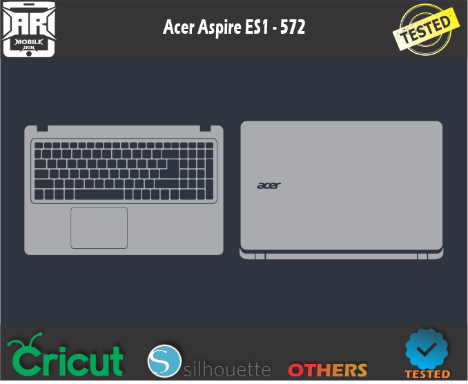 Acer Aspire ES1 – 572 Skin Template Vector