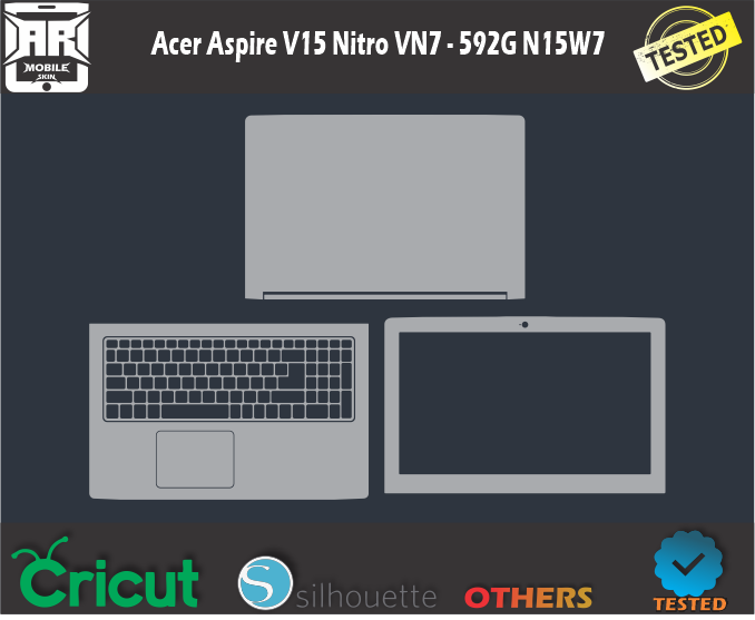 Acer Aspire V15 Nitro VN7 – 592G N15W7 Skin Template Vector