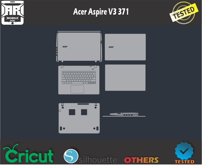 Acer Aspire V3 371 Skin Template Vector