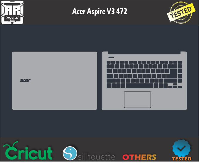 Acer Aspire V3 472 Skin Template Vector