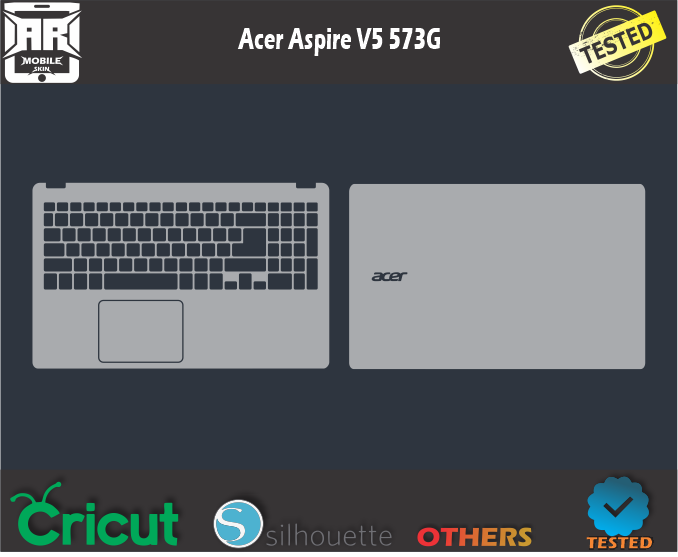 Acer Aspire V5 573G Skin Template Vector