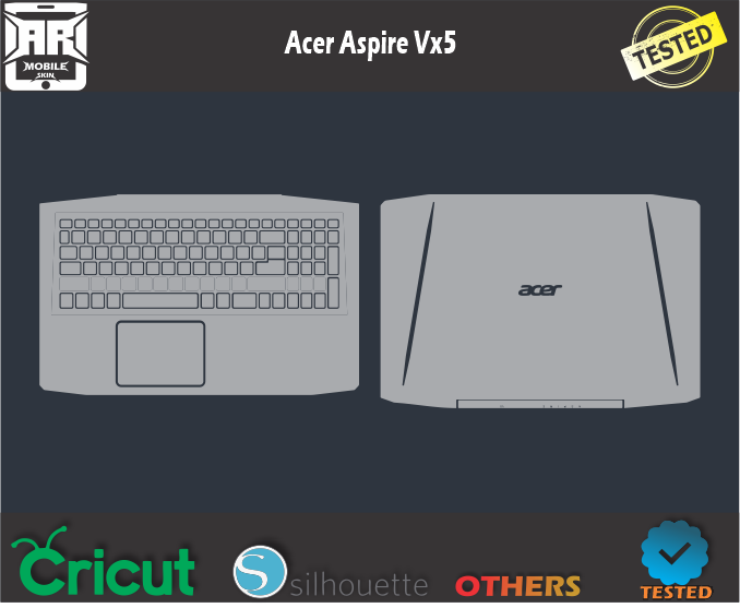 Acer Aspire VX5 Skin Template Vector