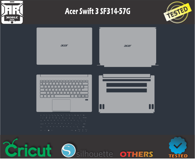 Acer Swift 3 SF314-57G Skin Template Vector