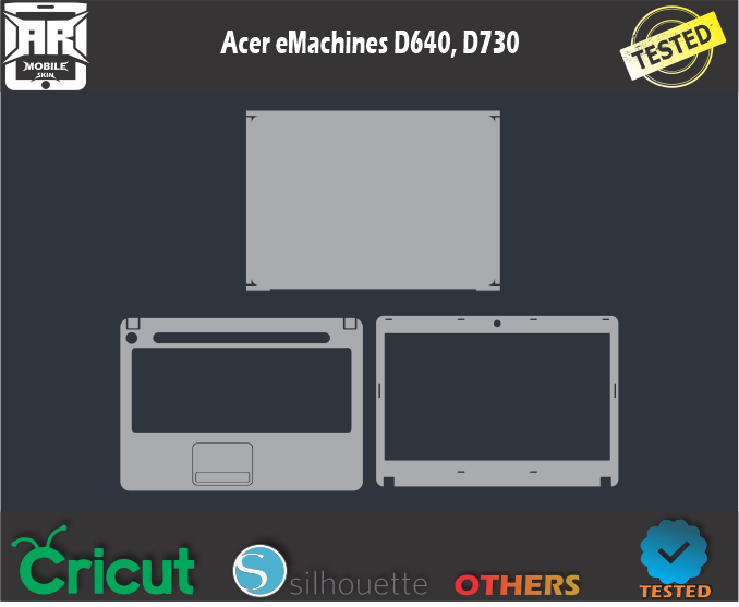 Acer eMachines D640, D730 Skin Template Vector