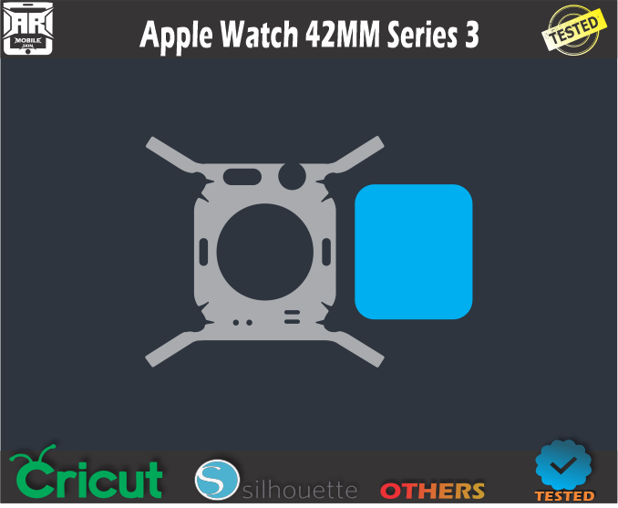 Apple Watch 42MM Series 3 Skin Template Vector