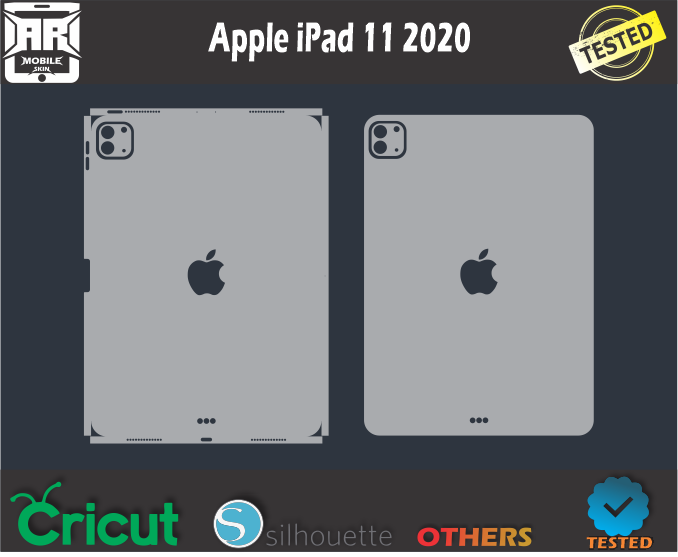 Apple iPad 11 2020 Skin Template Vector