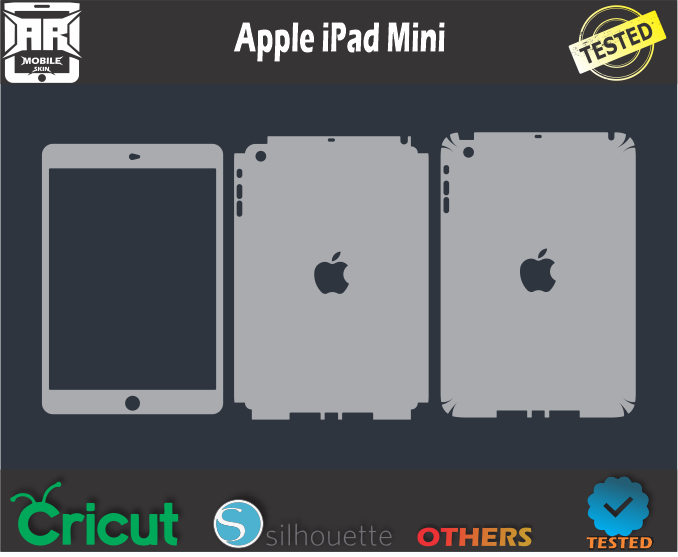 Apple iPad Mini Skin Template Vector