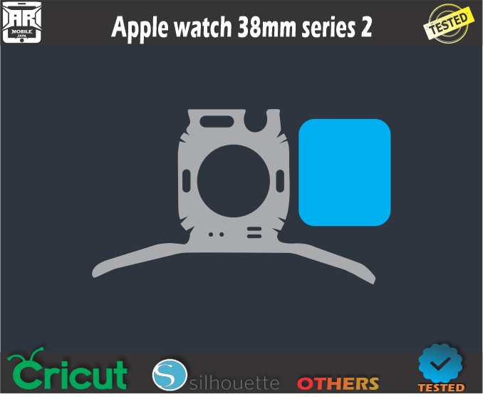 Apple watch 38MM series 2 Skin Template Vector