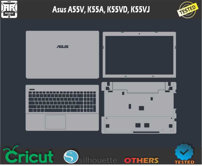 Asus A55V K55A K55VD K55VJ Skin Template Vector