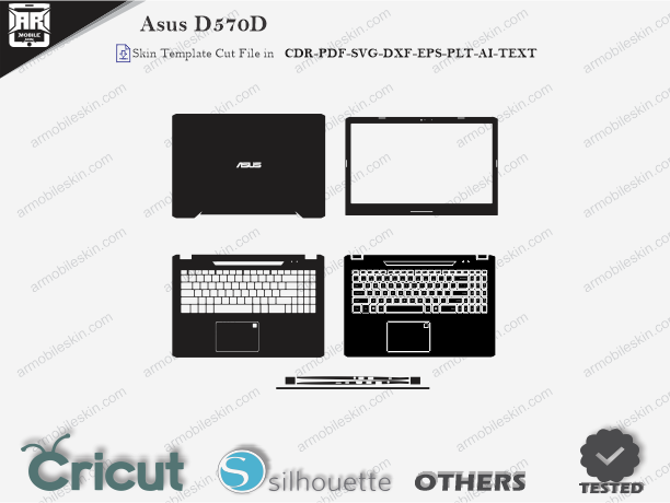 Asus D570D Skin Template Vector