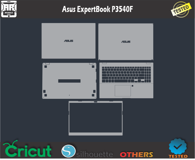 Asus ExpertBook P3540F Skin Template Vector