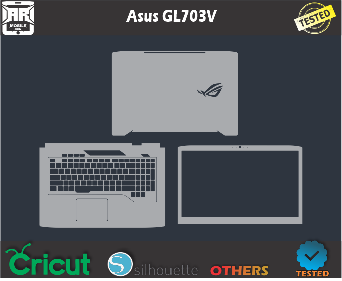Asus GL703V Skin Template Vector