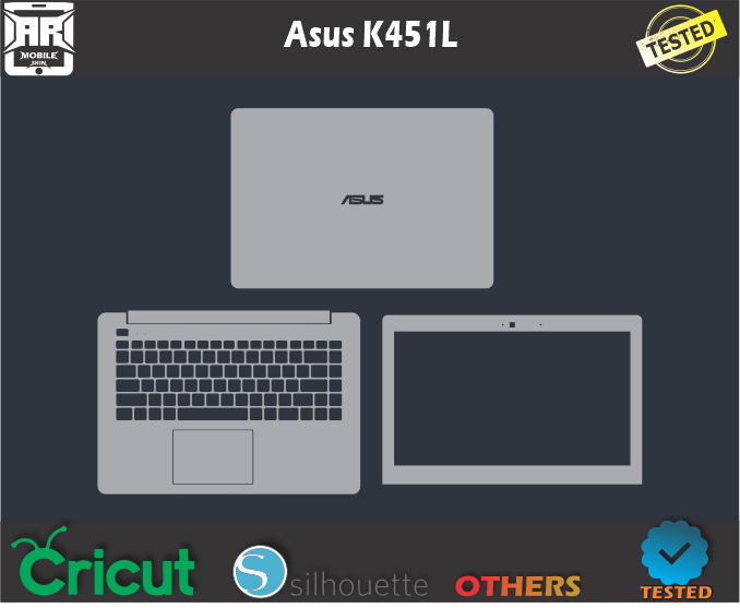 Asus K451L Skin Template Vector