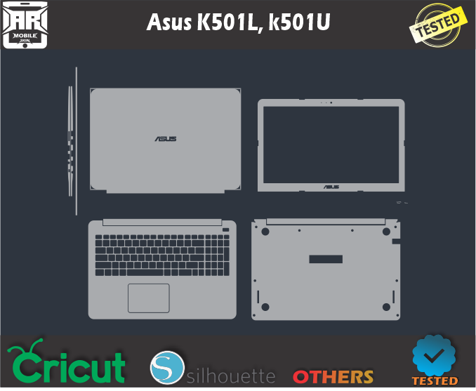 Asus K501L k501U Skin Template Vector