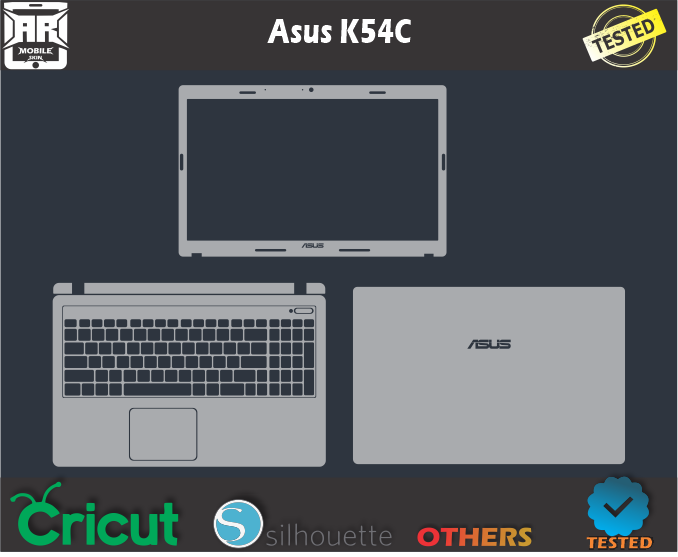 Asus K54C Skin Template Vector