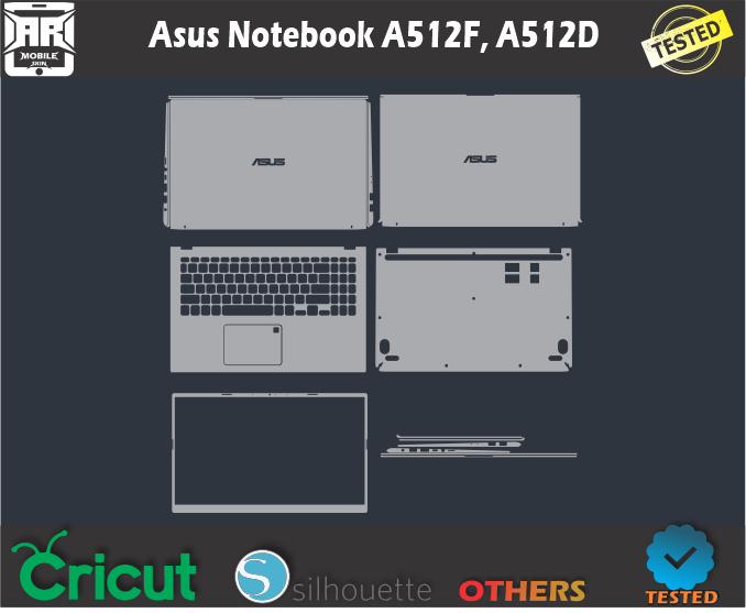 Asus Notebook A512F A512D Skin Template Vector