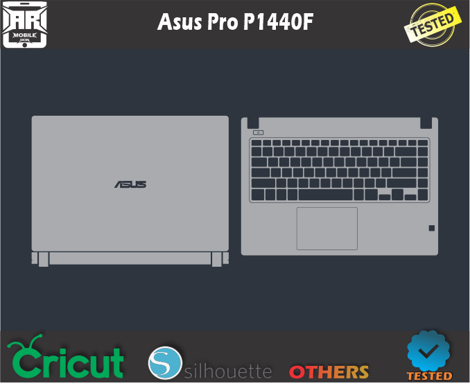Asus Pro P1440F Skin Template Vector