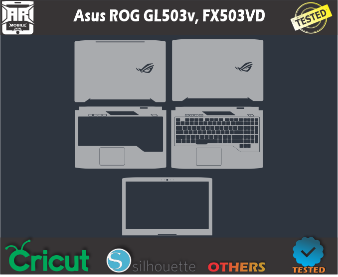 Asus ROG GL503v FX503VD Skin Template Vector