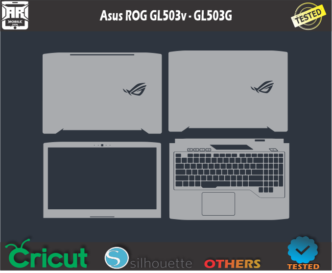 Asus ROG GL503v GL503G Skin Template Vector