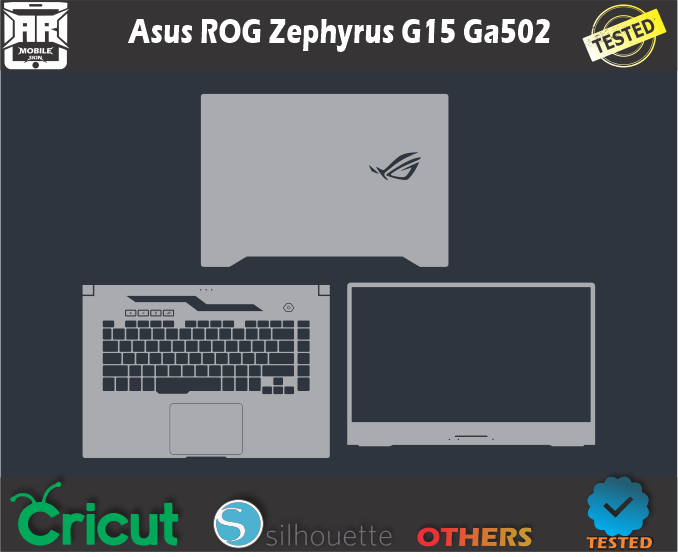 Asus ROG Zephyrus G15 GA502 Skin Template Vector