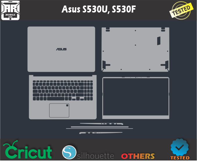 Asus S530U S530F Skin Template Vector